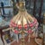 Hollywood Regency Antique Gilt Brass and Glass Beaded Lamp For Sale - Image 3 of 12