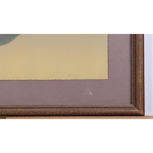 1980s 1989 r.c. Gorman "Desert Lily" Stone Lithograph Artist Signed and Numbered 219/225 Framed, Matted & Ready to Display For Sale - Image 5 of 7