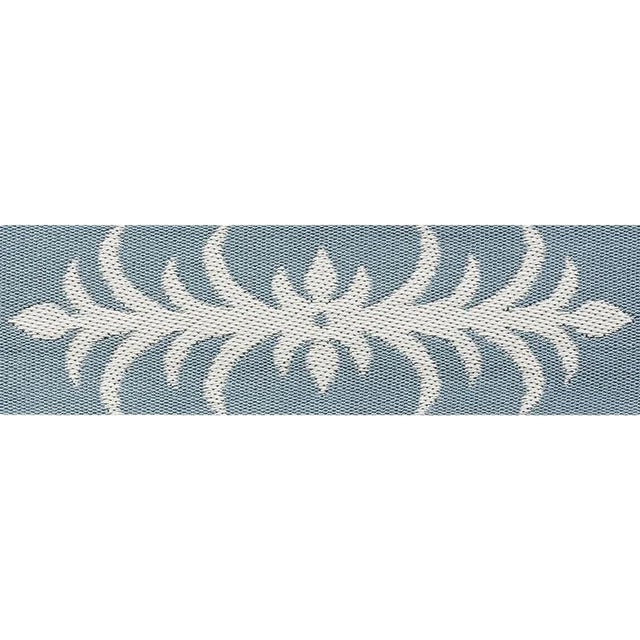 Sample - Schumacher X Celerie Kemble Acanthus Tape in Slumber Blue For Sale