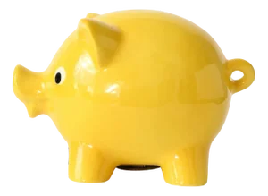 Yellow Pig Money Box from Goebel, 1970s