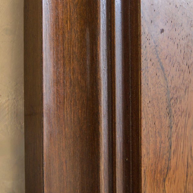 French Art Deco Mahogany Wall Mirror, 1930s For Sale - Image 4 of 7