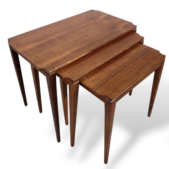Mid-Century Teak Nesting Tables from Richard Hornby, 1960s, Set of 3 For Sale - Image 4 of 9