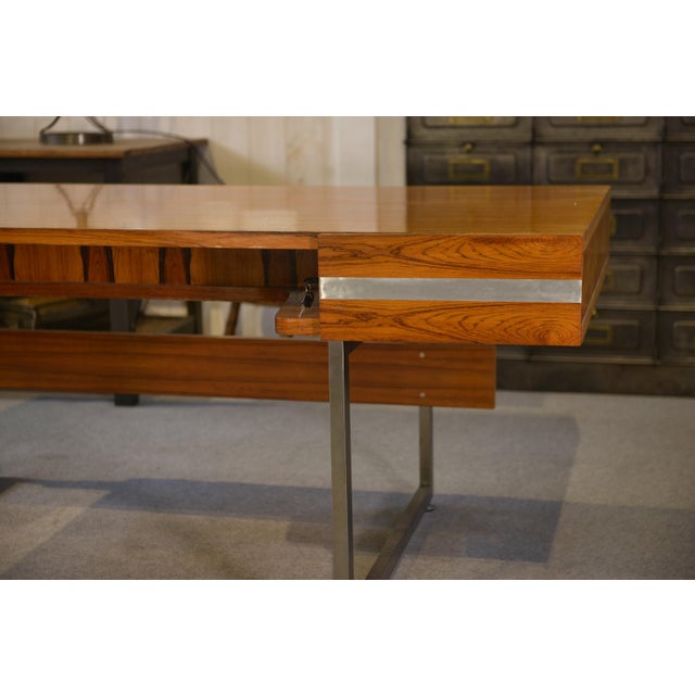 Wooden Minister's Desk by Claude Gaillard and Henri Lesetre for Ligne Roset, 1970s For Sale - Image 12 of 16