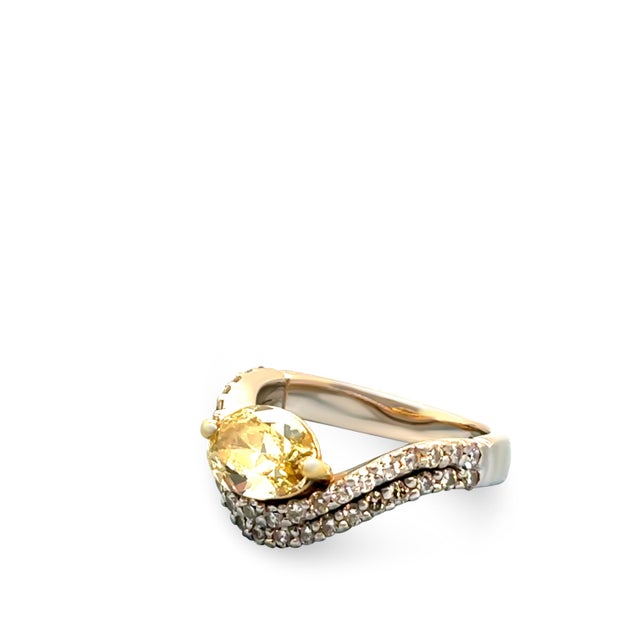 Contemporary Argyle Diamonds 18ct White & Yellow Gold Diamond Ring Set 2.34ct, Size 5.75 For Sale - Image 3 of 15