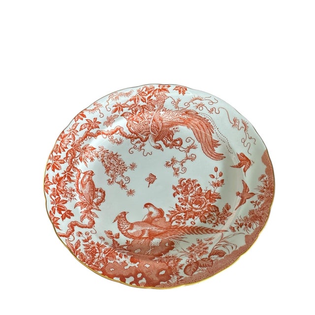 Chinoiserie Late 20th Century Royal Crown Derby “Red Aves” Extensive Dinner & Tea Service — 64 Pieces For Sale - Image 3 of 17