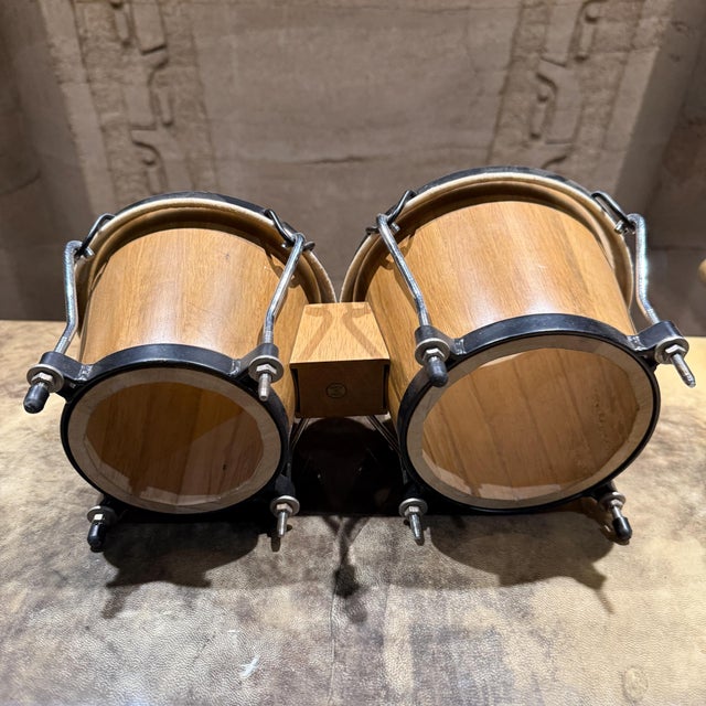 Lp (Latin Percussion) Cp Traditional Bongos in a Natural Wood Finish For Sale - Image 9 of 11