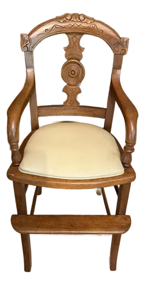 Antique Eastlake Victorian Style Carved Walnut Youth Chair