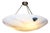 1980s Bespoke Art Deco Style Novara Faux Alabaster Saucer Chandelier For Sale