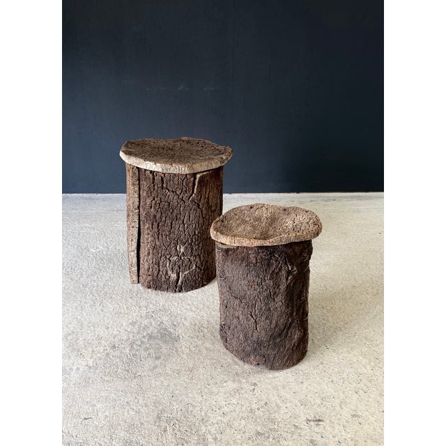 Antique Artisan Made Cork Side Tables, Portugal, 1890s, Set of 2 For Sale - Image 6 of 17