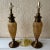 Pair of 1990s Tall Ribbed Frosted Glass and Brushed Bronze Table Lamps For Sale - Image 10 of 10