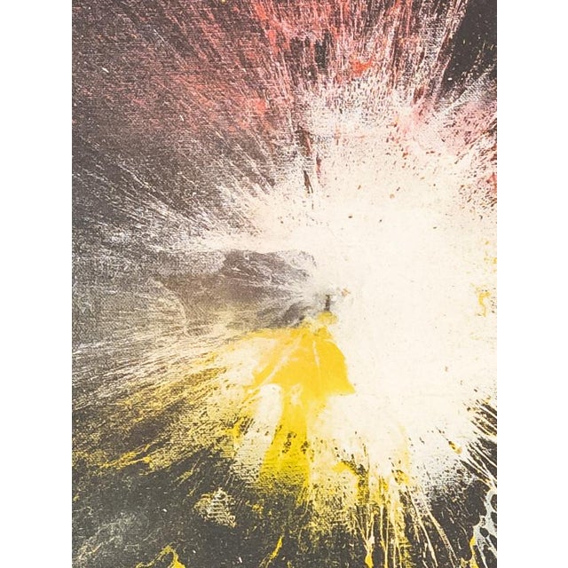 Abstract 1970s Paul Olsen “Explosion #20” San Francisco Counterculture Process Painting 19.5” For Sale - Image 3 of 10