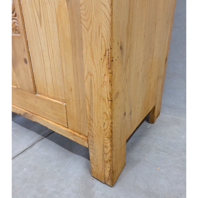 Antique European Pine and Marble Side Table or Nightstand For Sale - Image 10 of 14