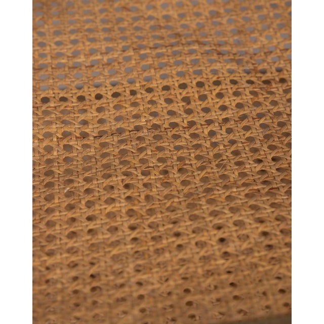 Metal Vintage Italian Magazine Rack in Brass and Vienna Straw, 1960s For Sale - Image 7 of 9