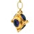 Mid-Century Modern Vintage 18k Gold Rotating Amethyst Cube Charm Pendant For Sale - Image 3 of 11