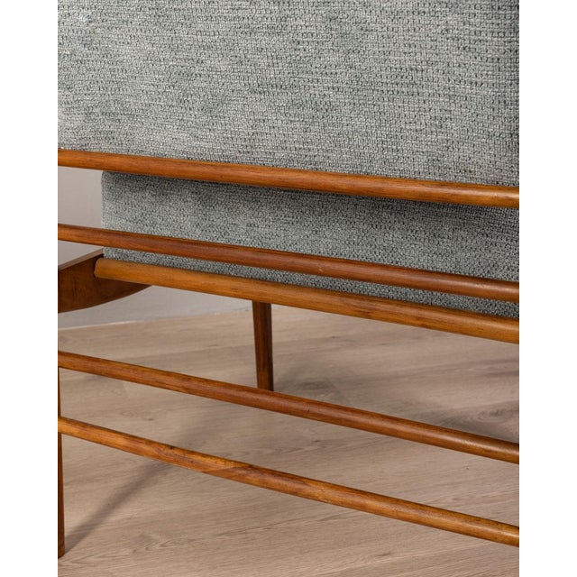 Vintage Italian Armchairs in Gray Fabric, Set of 4 For Sale - Image 6 of 13