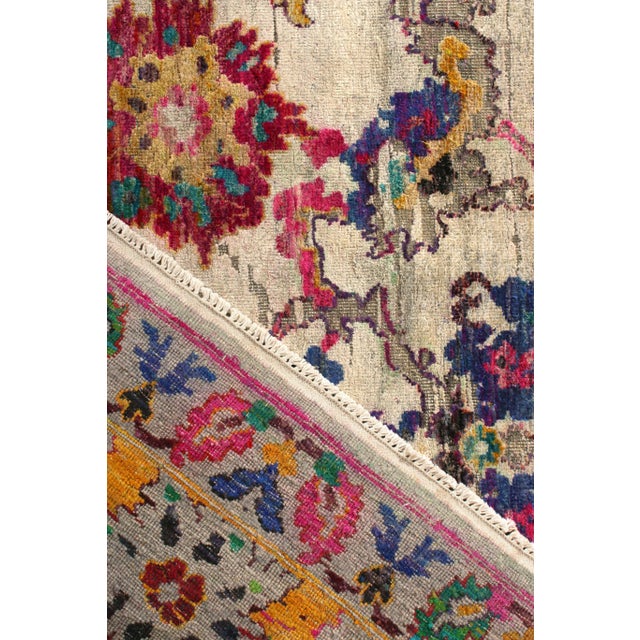 Textile 2010s Rug & Kilim's Agra Floral Rug in Beige, Gold, Pink Al Over Floral Pattern For Sale - Image 7 of 8