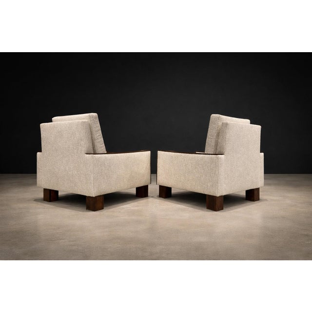 Brazilian Modern Armchairs in Rosewood & Upholstered in Fabric by Celina, 1960s For Sale - Image 4 of 10