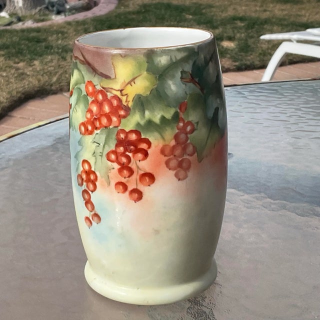Jean Pouyat Limoges Hand painted Mug with Snake Handle. The mark dates from 1900-1920.