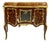French Louis XV Style Sideboard – Marquetry Cabinet With Gold Bronze Details, Luxury French Console For Sale