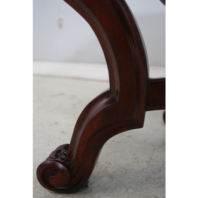 Brown Emanuel Morez Mahogany Brass Inlaid Dining Table For Sale - Image 8 of 18