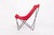 Knoll Vintage Mid Century Red Butterfly Canvas and Metal Chair by Knoll, 1970s For Sale - Image 4 of 10
