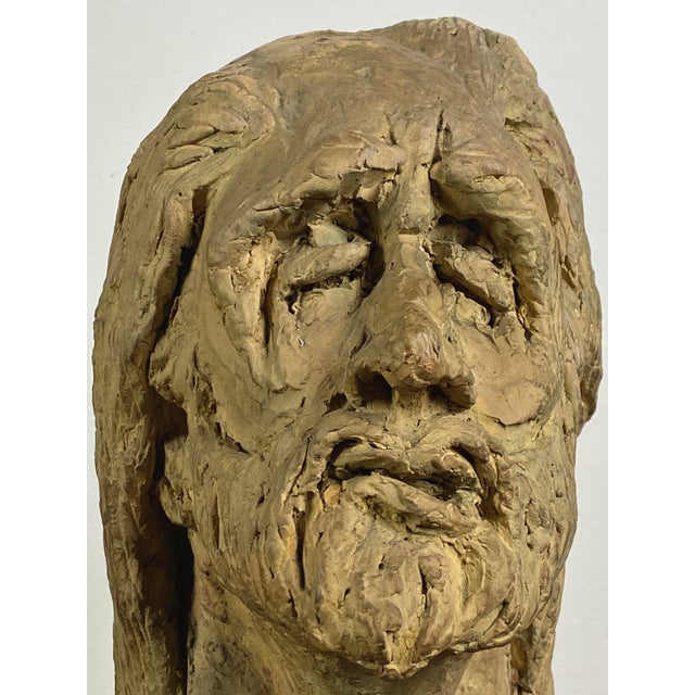 1970s Late 20th Century Clay Bust Sculpture by Mary Hecht For Sale - Image 5 of 7
