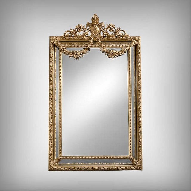 Late 19th Century Louis XVI Mirror with Parclosed Panels For Sale - Image 15 of 15