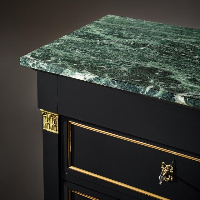 Black Empire Style French “Chiffonier” For Sale - Image 8 of 9