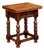 Italian 1870s Walnut Side Table with Dentil Molding, Drawer and Turned Base For Sale