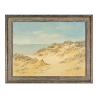 Scottish Beach Dunes Oil Painting by John Bathgate, Circa 1980 For Sale