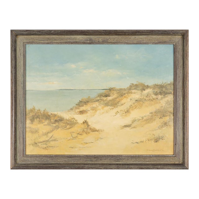 Scottish Beach Dunes Oil Painting by John Bathgate, Circa 1980 For Sale