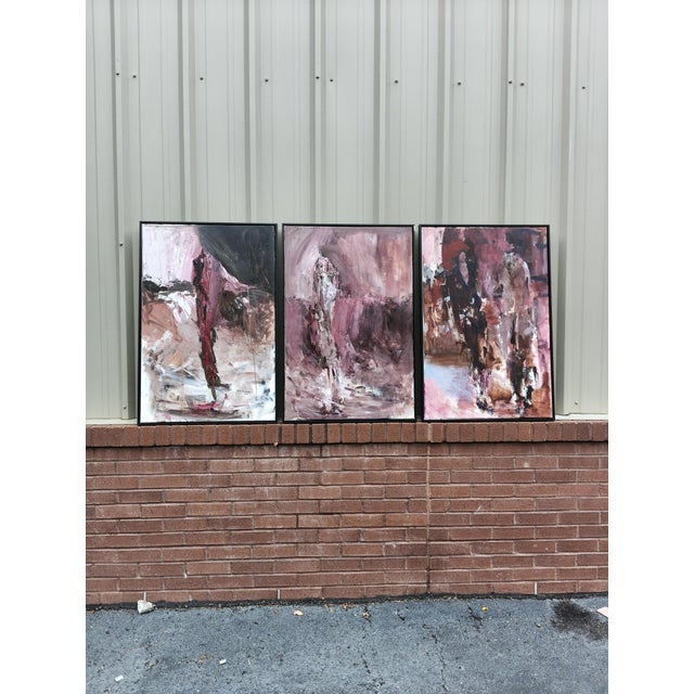 Set of Three Taylor A. Moore Abstract Paintings – Framed For Sale - Image 9 of 9