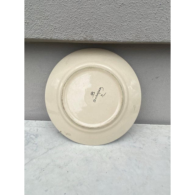 Henriot Quimper French Faience Blue & White Plate Henriot Quimper Circa 1930 For Sale - Image 4 of 4