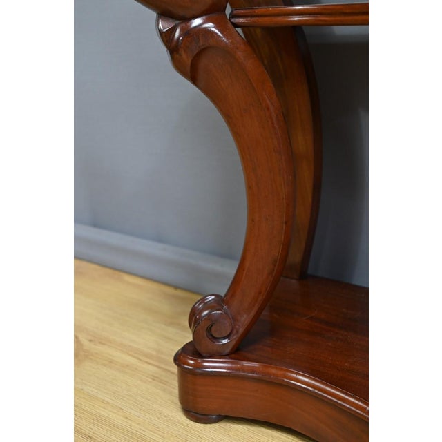 Napoleon III Mahogany Console Table For Sale - Image 13 of 18