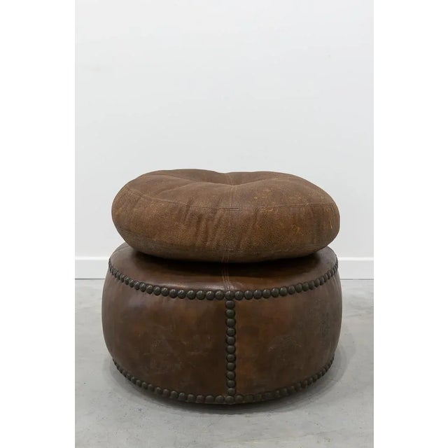 Boho Chic Vintage Ottomans on Wheels, 1960s, Set of 3 For Sale - Image 3 of 9