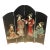 Vintage Chinoiserie Hand-Painted, Double-Sided 48”x48” Folding Screen For Sale