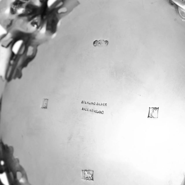 Antique j.g Ltd Heavy 925 Sterling Silver a Teapot With Hinged Cover For Sale - Image 9 of 10