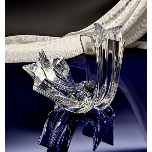 Steuben Star Stream Crystal Sculpture, Neil Cohen 1988 Design, Steuben Catalog #8567 For Sale - Image 6 of 9
