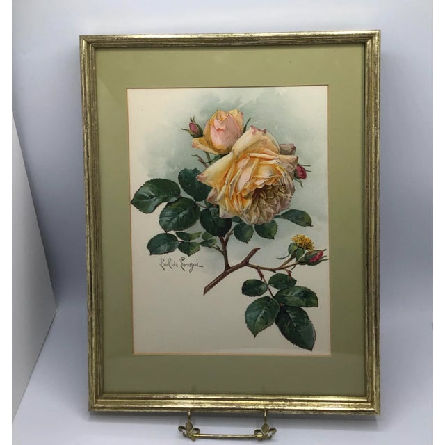 Paul De Longpre Roses 1905 Framed Lithograph Printed by the Grey Co. New York For Sale - Image 13 of 13