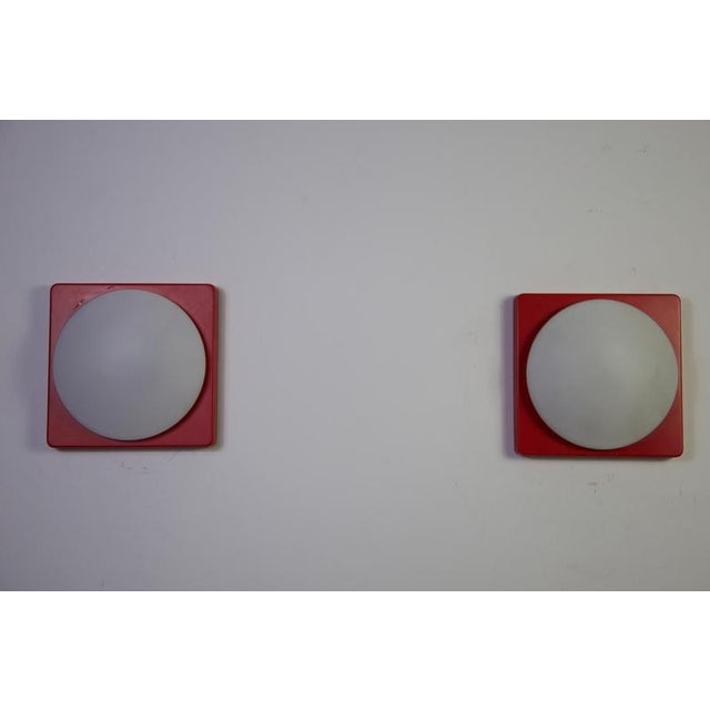 1960s Mid-Century Red Wall Lamps attributed to Paul Neuhaus, 1960s, Set of 2 For Sale - Image 5 of 18