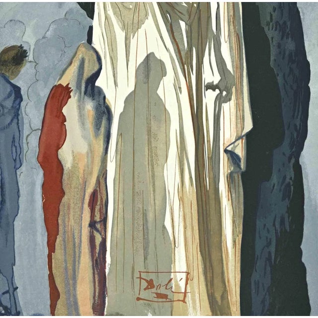 The Heretics - Hell plate 10 is a woodcut print realized in 1963 for a series illustrating the Medieval poem of the...