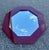 Jean Claude Mahey Octagonal Red Lacquered Mirror by Jean Claude Mahey, 1970s For Sale - Image 4 of 12