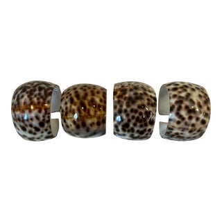Vintage Cowrie Shell Napkin Rings - Set of 4 For Sale