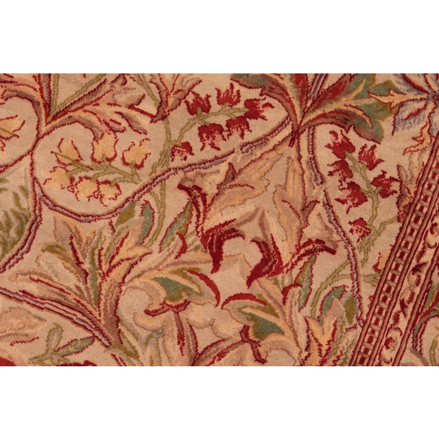 1990s Shabby Chic 1990's Pak-Persian Taupe/Rust Wool Rug - 6'2'' X 9'1'' For Sale - Image 5 of 9