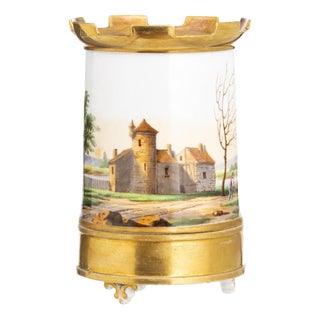 19th Century Porcelain Oil Lamp For Sale