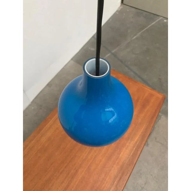 Black Mid-Century German Ah Glass Pendant Lamp from Peill & Putzler, Set of 2 For Sale - Image 8 of 18