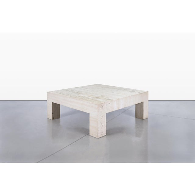 Mid-Century Modern Vintage Italian Modern Sculptural Travertine Coffee Table, 1970s For Sale - Image 3 of 12