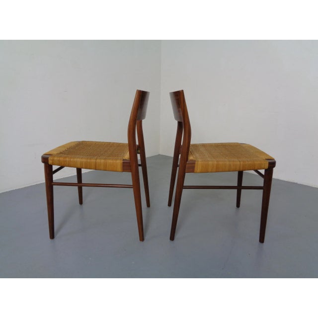 Brown Teak Side Chairs by Georg Leowald for Wilkhahn, 1960s, Set of 4 For Sale - Image 8 of 18