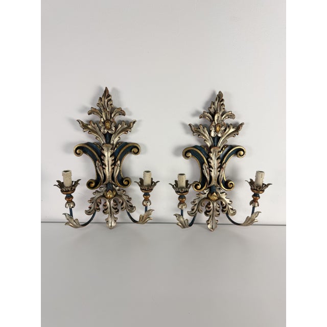 Florentine Palladio Wall Lamps, 1973, Set of 2 For Sale - Image 15 of 15