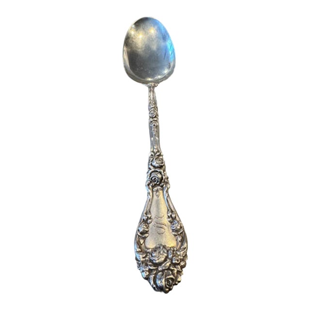 Antique Wm Arnold Sterling Silver Serving Spoon For Sale